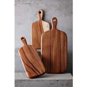 Tabla de cortar de madera creativa India Rectángulo literario japonés Pan de madera de acacia Tabla de cortar de madera ecológica - Product Image 4