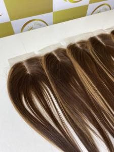 PIANO COLOR MARRÓN CIERRE DE ENCAJE BONESTRAIGHT TRANSPARENTE 100% DENSIDAD LISO Y SEDA DE 8 A 40 PULGADAS HECHO EN VIET NAM 2024 - Product Image 3