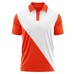 Haute qualité hommes Golf pour chemises tissu tricoté surdimensionné à manches courtes col contrasté Logo personnalisé imprimé séchage rapide décontracté - Product Image 2