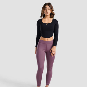 Vente en gros Leggings de compression pour femmes Pantalons de yoga taille haute pour soulever les fesses Leggings de sport Leggings grande taille pour femmes - Product Image 3