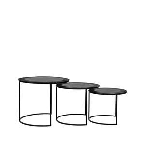 Mesa Auxiliar de Almacenamiento de mesa de Metal de lujo de fábrica Mesa anidada de Metal moderna para muebles de sala de estar - Product Image 1