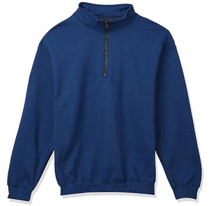 Sudadera con capucha de alta calidad para hombre, de algodón grueso, con media cremallera y estampado en relieve, estilo deportivo - Product Image 2