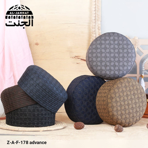 หมวกแก๊ปมุสลิมสำหรับผู้ชายสีทึบหมวกมุสลิมอิสลาม kufi ถักนิตติ้ง zaf ADVANCE - Product Image 6