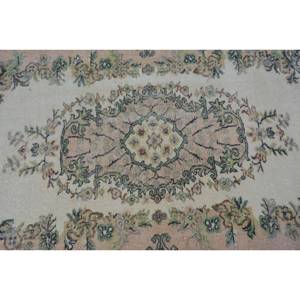 พรมขนแกะสไตล์ตุรกีโบราณสีเบจสีน้ำตาล3.8 x 7ft เย็บปะติดปะต่อกันพื้นที่ขนาดใหญ่สำหรับห้องโถงห้องนอนยางสี่เหลี่ยมห้องข้างเตียง - Product Image 5