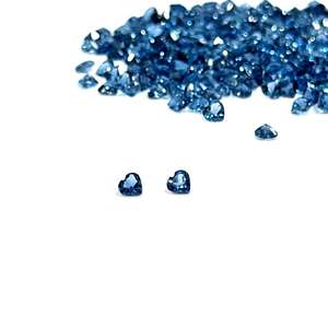Pierres précieuses en topaze bleue de Londres naturelle de 4 mm, taille cœur, facettées, sculptées, pour la fabrication de bijoux, topaze bleue de haute qualité, vente en gros - Product Image 4
