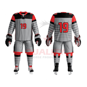 Uniformes de hockey sobre hielo duraderos para jugadores de equipo que incluyen una camiseta ligera y pantalones ideales para la práctica intensa y los partidos - Product Image 4