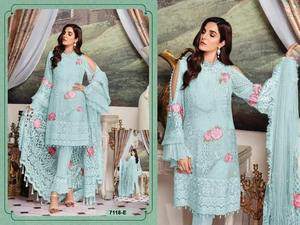 Shalwar Kameez de Alta Calidad, Estilo Pakistaní e Indio, para Mujer, Multitemporada, Traje de 3 Piezas, Algodón y Seda Lavables, Servicio OEM - Product Image 4