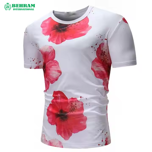 T-shirts pour hommes de qualité supérieure, vente en gros OEM, col rond, logo personnalisé, coupe ample, 100 % polyester, anti-plis, respirant, pour l'été - Product Image 6