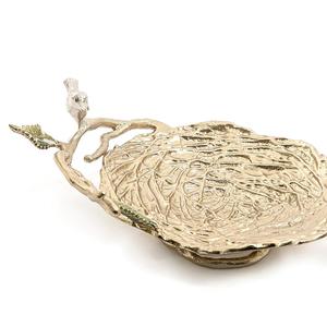 Vaisselle et bols de service en métal plaqué or avec poignées Vaisselle de mariage et de fête Bol à fruits en aluminium pour centre de table - Product Image 4