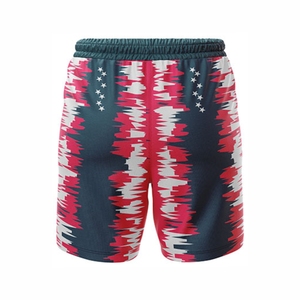 Fabricante de ropa Pantalones cortos deportivos informales de verano para hombre Forro estampado Pantalones cortos de gimnasio para correr al aire libre de secado rápido con bolsillos - Product Image 2