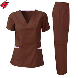 Traje de Enfermería de Venta caliente de fábrica Enfermera Doctors Medical Scrubs Dress Enfermera Hospital Uniformes Bata de laboratorio - Product Image 3