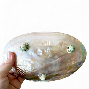 Plato de Nácar Artesanal de Lujo para Decoración del Hogar, Plato para Postres y Porta Joyas Hecho en Vietnam - Product Image 3