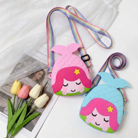 Bolso de Mano de Silicona con Dibujos Animados Kawaii para Niños, Monedero Cruzado Mini con Dijes DIY, Logotipo Personalizado, Libre de BPA, Regalo de Cumpleaños para Niñas