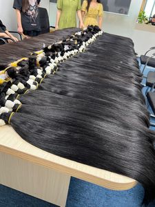 Cabello brasileño 100% virgen Remy, cutícula recta alineada, cabello humano crudo con extremos súper doblemente dibujados, vendedores mayoristas de grado 8A - Product Image 5