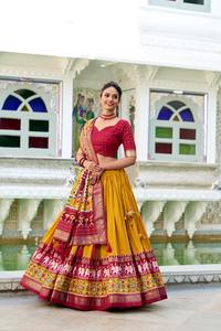 High-End Handcrafted Lehenga Choli with Intricate Beadwork and Dupatta for Bridal and Reception Wear Available for Best price - Product Image 2