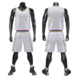 Conjunto de Baloncesto Premium al por Mayor para Hombre, Talla Grande, Transpirable, de Poliéster, Uniforme de Equipo, Impresión Personalizada, Económico, 2025 - Product Image 5