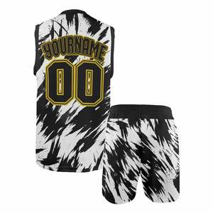 Ensemble de maillot de basket-ball pour adultes de haute qualité, respirant, imprimé, évacuant l'humidité, couleurs et logos personnalisables - Product Image 3