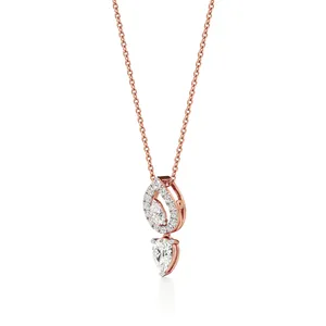 สร้อยคอจี้เพชรทรงหยดน้ำสุดหรู - Product Image 2