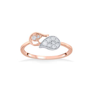 Bague en or rose sertie de diamants Bright Dew Fashion - Product Image 2