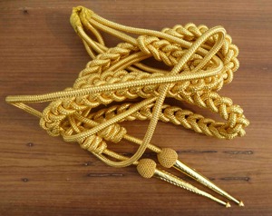 OEM venta al por mayor de encargo hombro Aiguillette con tamaño de color personalizado y logotipo de impresión brillo alambre Aiguillette oro alambre cordón - Product Image 3