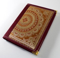 Carnet en papier indien artisanal véritablement royal 15x22cm pour usage cérémoniel lors de mariages, événements, fêtes ou comme livre d'or