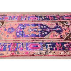 Alfombra Vintage, Alfombra Turca de 4.6x7 pies, Alfombra de Lana con Rayas Rosas - Product Image 4