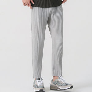 Branded Custom <b>for</b> <b>Men</b> Denim Luxury Style <b>Flare</b> Snap Button <b>Jeans</b> Grey Denim Pants <b>Men</b> Stacked Distressed - Product Image 4