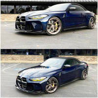 Splitter Bibir Depan Model MH untuk BMW M3 M4 G80 G82 2022+ Body Kit Serat Karbon S9