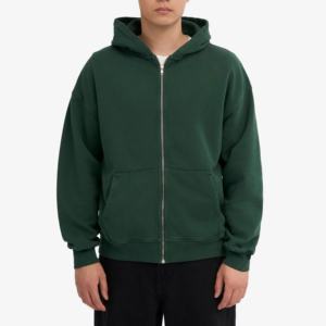 Sweats à capuche personnalisés pour hommes 100% coton oversize sweats à capuche à épaules tombantes Streetwear sweats à capuche à fermeture éclair pour hommes - Product Image 1