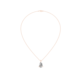 Collar con Colgante de Diamante Cultivado en Laboratorio con Certificación IGI, Forma de Pera, Clásico, para Boda, Compromiso, Mujer, Oro Amarillo Sólido de 14k, Regalo - Product Image 6