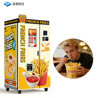 Fabrication OEM ODM en usine, distributeur automatique de frites entièrement automatique, machine à frire les frites avec écran tactile
