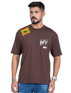 T-shirt Boxy Homme Personnalisé par le Fabricant, Coupe Ample, Imprimé DTG Graphique, Coton Lourd 100%, Coupe Courte pour Homme - Product Image 1