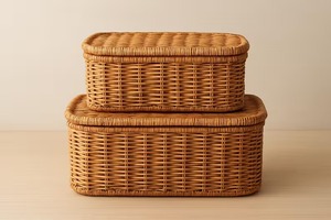 Panier de rangement en rotin naturel tissé à la main, moderne, multifonctionnel et écologique, pour l'organisation de la maison, étagères de cuisine, vente chaude - Product Image 3
