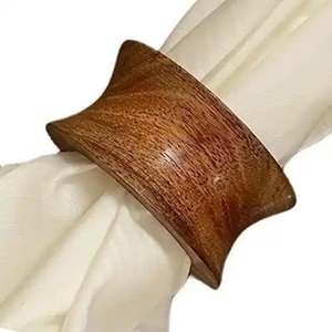 High Demand Natural Wood Style Napkin <b>Rings</b> <b>Indian</b> Handcrafted Wood Napkin <b>Ring</b> Restaurant Home Kitchen Usage Table top - Product Image 3