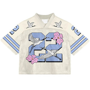 Streetwear personnalisé avec impression complète Maillot de football américain rétro Maillot de rugby court Boxy en maille sublimation de haute qualité - Product Image 3