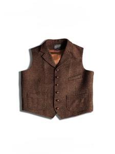 Men Autumn Winter American Retro Tweed Workwear Vest Jackets Trendy Brand Versatile Personalized Handsome Loose Woolen <b>Waistcoat</b> - Product Image 2