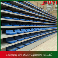 JY-706 Tribune télescopique rétractable moderne, système de sièges pliants pour salle de sport intérieure, gymnase scolaire