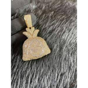 H.A.IMPEX Pendentif Hip Hop Rond en Diamant Véritable Or 14K 2,00 Pouces Bijoux de Luxe pour Homme avec Diamants Brillants pour Tenues de Soirée - Product Image 3