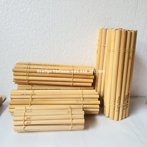 หลอดไม้ไผ่แบบย่อยสลายได้นำกลับมาใช้ใหม่ได้หลอดไม้ไผ่แบบยาว Eco2go เวียดนาม - Product Image 4