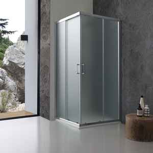 Cabine de douche carrée Genoa 80x80 avec verre opaque de 6 mm Catégorie de produit : Rideaux de douche - Product Image 1
