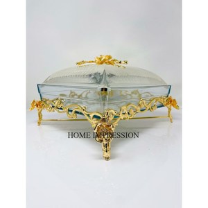 Casseroles uniques de 24cm de diamètre en aluminium plaqué or de haute qualité de concepteur d'art créatif moderne - Product Image 6