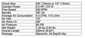 Marteau perforateur industriel réversible 3/8 ''ou 1/2'' pour le marché de Taiwan - Product Image 4