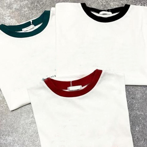 เสื้อยืดคอกลมคุณภาพสูง 180gsm ผ้าคอตตอน แต่งขอบริบสีตัดกัน ขายส่ง - Product Image 4