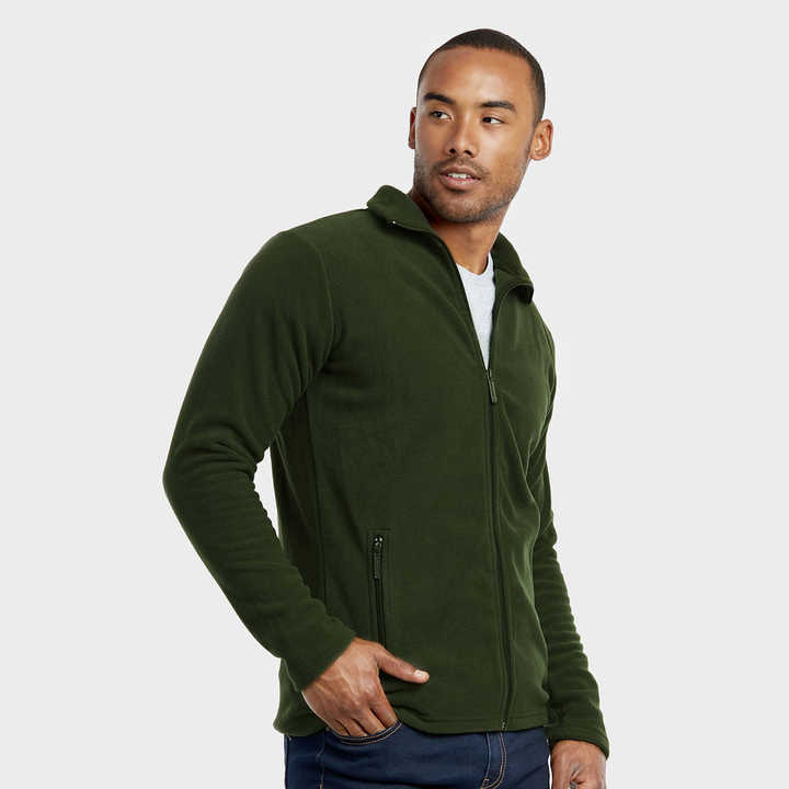 Wholesale Men's Soft Shell Winter Tactical Jacket Polar Fleece Coat with Hood and Zip-Pockets Stand Collar Fabric Material