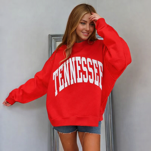 <b>Women</b> Oversized Long Mockneck Sweatshirt Winter Casual Loose Pullover <b>Warm</b> Fleece Soft Fabric Fashion <b>Top</b> with Front Logo - Product Image 3