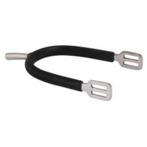 Vástago rectangular cónico para caballeros de alta calidad SB Rowel Safety Spurs Acero inoxidable con productos para caballos cubiertos de goma - Product Image 6