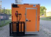 Remolque de Comida Móvil Naranja con Compartimentos Aislados y 220V para Servicio de Helados y Hot Dogs - Product Image 5