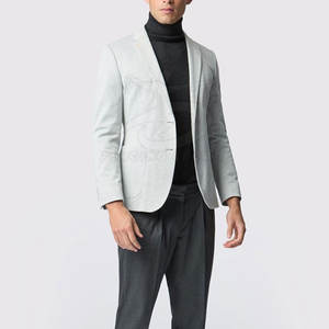 เสื้อเบลเซอร์ผู้ชายทรงคลาสสิก กระดุมแถวเดียว ผ้าฝ้าย ตัดเย็บอย่างดี ปกแบบน็อตเชด ปรับแต่งได้ เหมาะสำหรับงานออฟฟิศ งานแต่งงาน และโอกาสทางธุรกิจ - Product Image 5