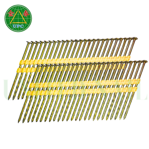 3 ''x 0.131 4000pcs Clous d'encadrement en bande plastique à tige lisse Type de tige de vis Revêtement jaune pour cloueur d'encadrement de bande pneumatique - Product Image 3