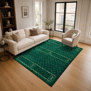 <b>RUGS</b> DEPOT LXDP-0985 Wholesale Black Charcoal Modern Vintage Digital Printed Machine Washable Chenille Area <b>Rug</b> <b>Non</b> <b>Slip</b> - Product Image 2
